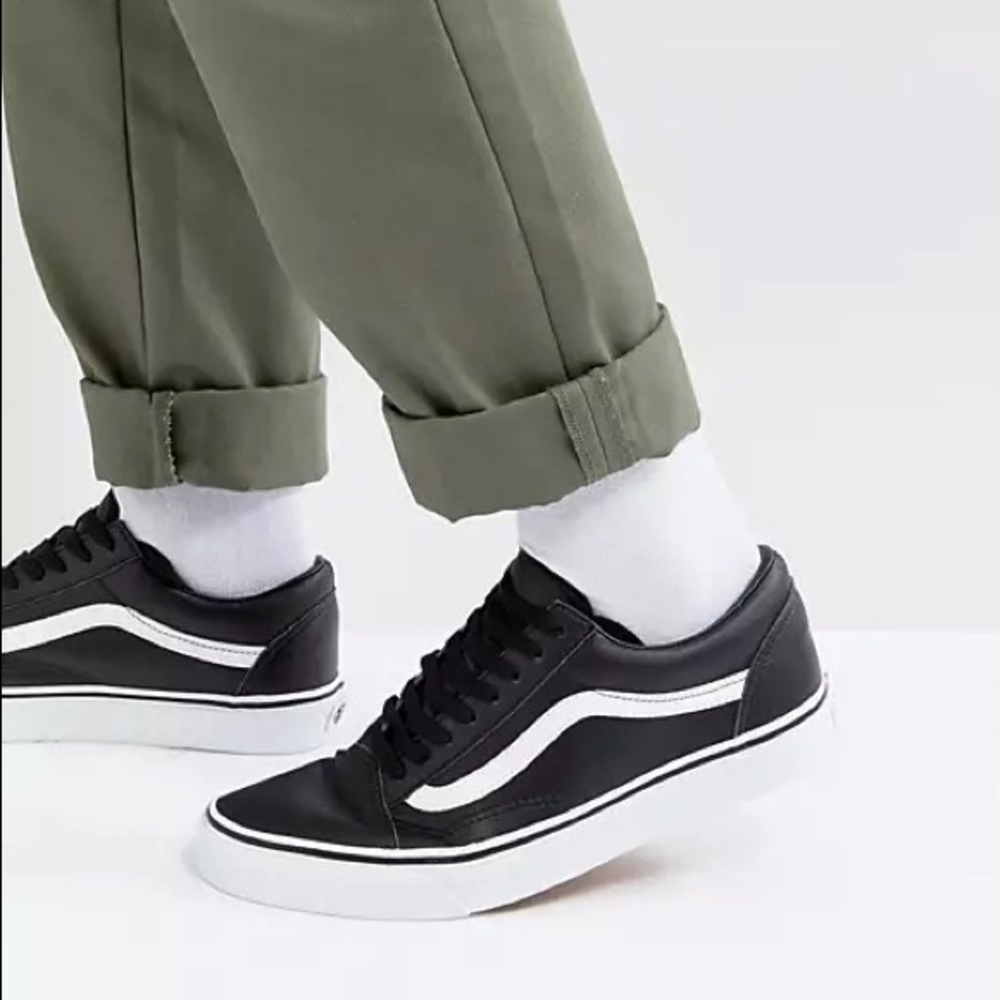 Unisex Vans Old Skool All Leather Classic Black/White